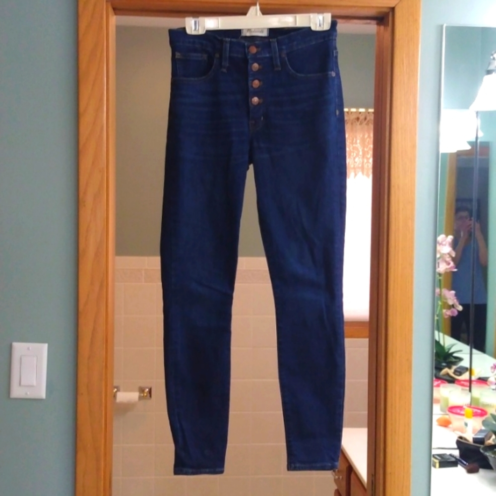 ❤️HP❤️ MADEWELL HIGH-RISE BUTTON FRONT SKINNY JEANS SIZE 27